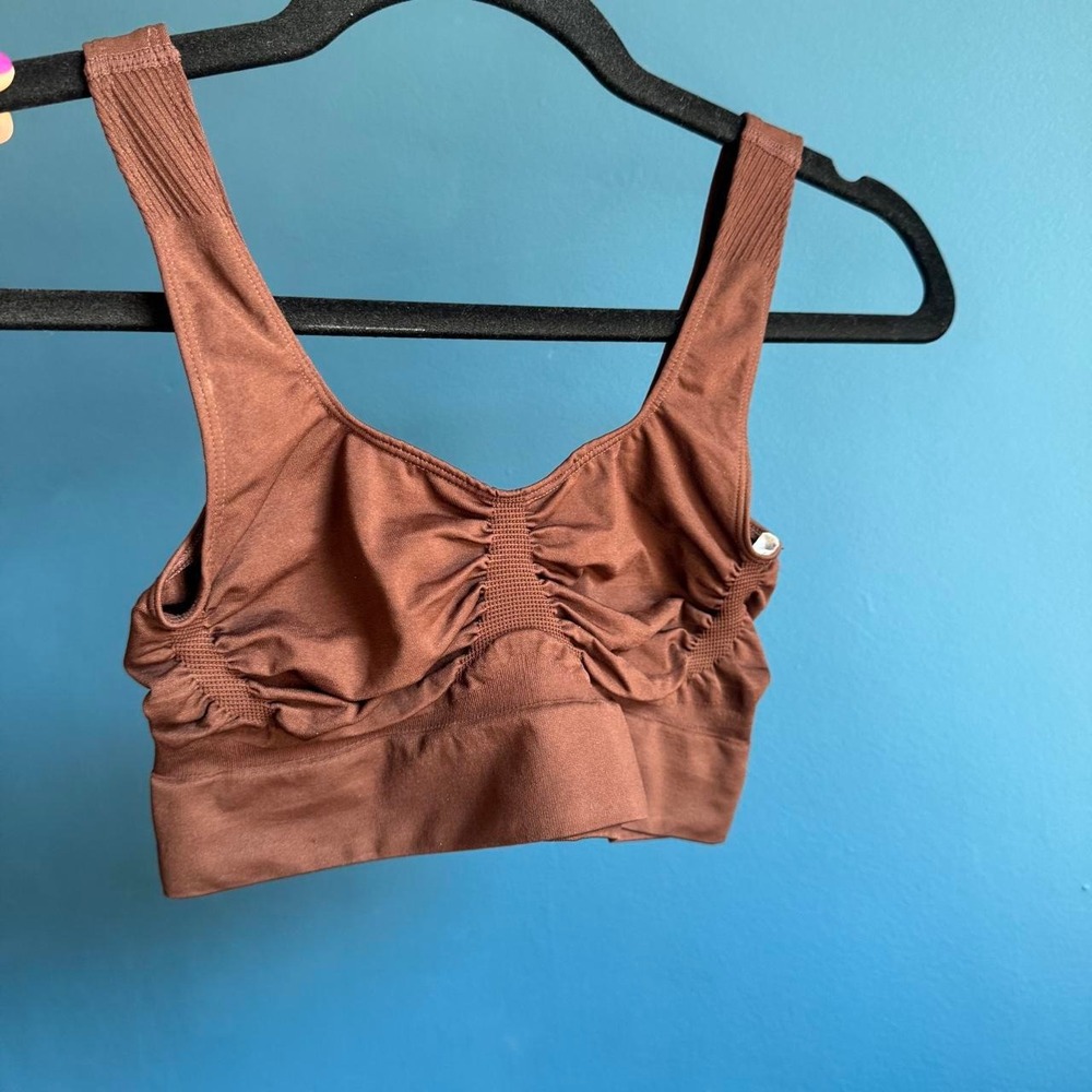 Yitty Brown Bra Women's Size M/L Wireless Stretch Lift Bralette Shapewear - Picture 3 of 7